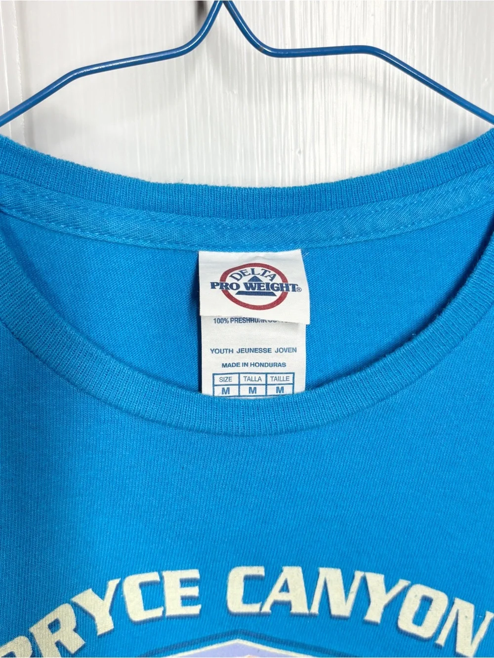 Bryce Canyon Kids Short Sleeve Tee Teal Blue Size Medium